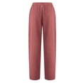 thumbnail image 4 of LSLJS Womens High Waisted Pants Women Casual Solid Color Pockets Buttons Elastic Waist Comfortable Straight Pants, 4 of 5
