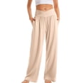 thumbnail image 1 of Yuyuzo Womens Plus Size Yoga Pants Belly Control Straight Leg Slacks Solid Color Basic Lounge Wear Trousers, 1 of 6