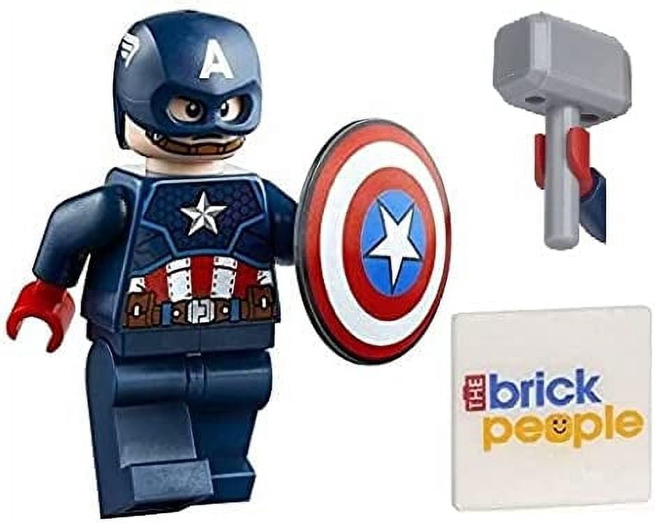 LEGO Superheroes: Captain America Minifigure with Shield and Mjolnir