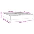 thumbnail image 4 of vidaXL Bed Frame Light Grey 152x203 cm Queen Velvet, 4 of 5
