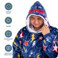 thumbnail image 3 of Bare Home Plush Sherpa Wearable Blanket - Fluffy & Soft - Lightweight - Adult, Superhero, 3 of 7