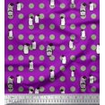 thumbnail image 1 of Soimoi Rayon Fabric Dot & Penguin Ocean Decor Fabric Printed Yard 42 Inch Wide, 1 of 3