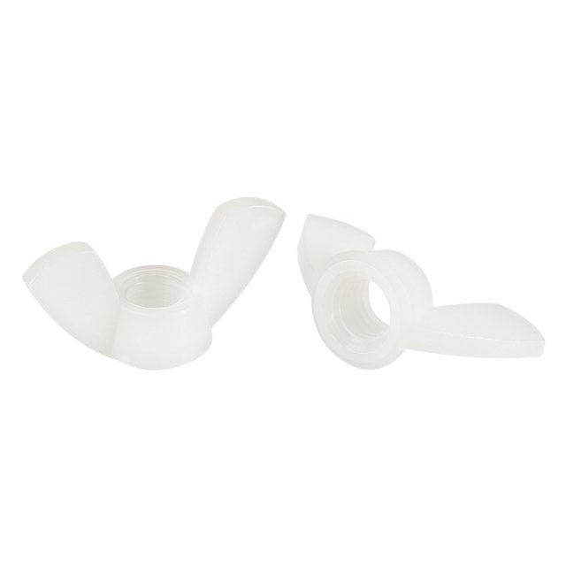 Unique Bargains M10 Wing Nuts Butterfly Nut Nylon White 15 Pack