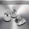thumbnail image 4 of Wrench Adapter,4Pcs Silver Chrome Vanadium CVR Soclet Adapter Soxket Reducer Ultra Responsive, 4 of 9