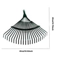 thumbnail image 2 of WIFKLSIIPG Rake 22 Tooth Rake Wooden Handle Dead Leaf Rake Wire Rake Garden Rake Garden Tool(without handle)), 2 of 7