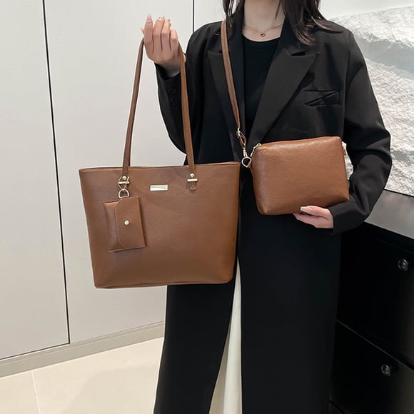 EGNMCR Fashionable Women's Bags New Large Capacity Multi Functional Bag Three Piece Set Handbag Shoulder Crossbody Bags Combining Practicality And Fashion PU women handbag