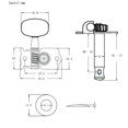 thumbnail image 3 of 6x Tuning Keys Sturdy Tuning Machines Guitar Replace for Electric Folk Guitars Parts, 3 of 9