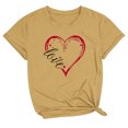 thumbnail image 2 of Meichang T-Shirts de la Saint-Valentin pour Femmes Mignons avec Cœur d'Amour T-Shirts Graphiques de Fête Manches Courtes Hauts Col Rond Coupe Ample T-Shirts Tendance T-Shirts, 2 of 3