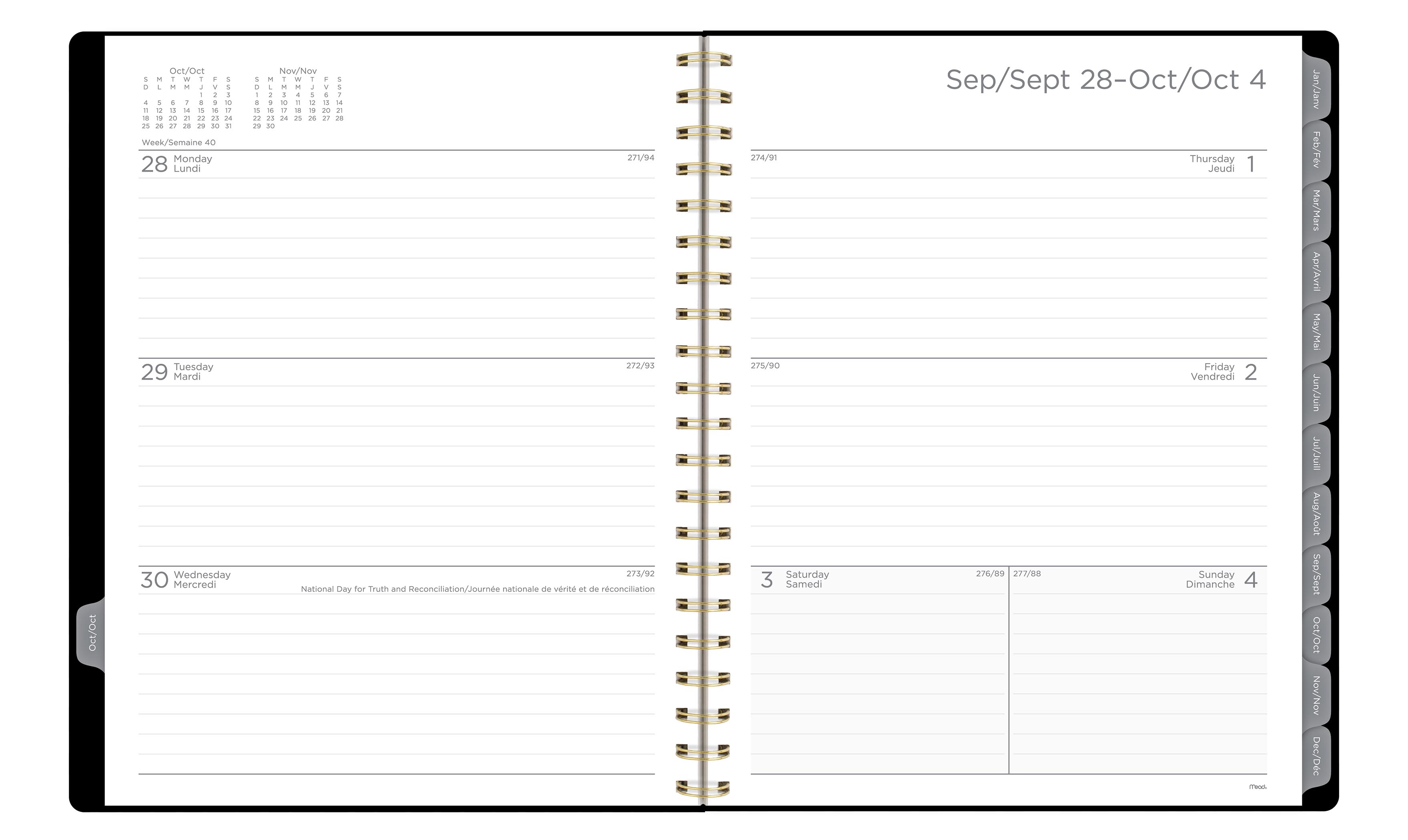 2027 Agenda hebdomadaire et mensuel Mead® Minimalist, grand format