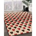 thumbnail image 3 of Ahgly Company Tapis de Zone Carré Lavable en Machine Pêche Orange Profond, 6 Pieds Carré, 3 of 7