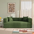 thumbnail image 2 of YINIX 78.6"  Sofa Couch with Two Pillows,  Comfy Modular Convertable Sofa Bed for Living Room, Green, 2 of 9