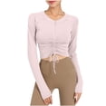 thumbnail image 2 of RXIRUCGD Hoodie de Sport Décontracté à Col Rond pour Femmes, Sans Capuche, Manches Longues, Rose, Taille : m, 2 of 5