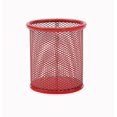 thumbnail image 1 of Office Desk Accessories Metal Grid Round Pens Pencils Holder Desk Organizer -Red, 1 of 4