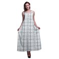 thumbnail image 1 of Bimba Robe Longue en Rayonne Shibori Imprimée pour Femmes Chic Bohème Été Maxi Plage-TG, 1 of 4