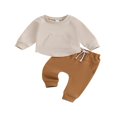 thumbnail image 1 of Long Sleeve  Neck Pocket Sweatshirt Pants for Boys in Autumn, 1 of 8