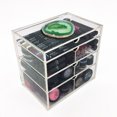 thumbnail image 1 of OnDisplay 4 Tier NYC Acrylic Cosmetic/Makeup Organizer with Agate Slab - Green/Gold, 1 of 2