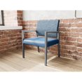thumbnail image 4 of Pemberly Row Chaise Grand pour Invités pour Réception d'Attente, Cadre en Bois, Bleu, 4 of 5