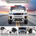 thumbnail image 3 of Kojooin 12V Kids Police Car Ride on Toy with Remote Control, Electric Ride on Car for Toddlers Battery Powered Truck Electric Vehicle with Intercom, Flashing & LED Lights, Spring Suspension, 3 of 9