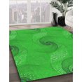 thumbnail image 3 of Ahgly Tapis Rectangulaire Lavable en Machine Intérieur Transitionnel Vert Lime, 2 Pieds x 4 Pieds, 3 of 7