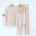 thumbnail image 4 of Birdeem Blouse Femme Unie Décontractée Mode Col en V Régulier Sans Manches Vêtements de Nuit Ensembles de Blouses, 4 of 12