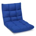 thumbnail image 1 of Costway Chaise de Sol Réglable à 14 Positions, Chaise Longue de Jeu Paresseuse Pliable, Bleu, 1 of 10