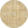 thumbnail image 1 of Ahgly Company Tapis d'Intérieur Ronds Abstraits Brun Or, Tapis de Zone Abstraits, 3 Pieds Rond, 1 of 6