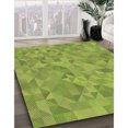 thumbnail image 3 of Ahgly Tapis Rond Lavable en Machine Intérieur Transitionnel Vert Pistache, 7 Pieds Rond, 3 of 7