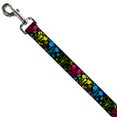thumbnail image 2 of Dog Leash Mickey Expressions Paint Splatter Black Multi Neon 6 Feet Long 0.5 Inch Wide, 2 of 3