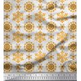 thumbnail image 1 of Soimoi Velvet Fabric Snow Flakes Floral Fabric Prints By Yard 58 Inch Wide, 1 of 1