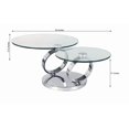 thumbnail image 2 of Table Basse Extensible Anneau Canadien Argent, 2 of 2
