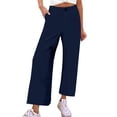 thumbnail image 2 of LSLJS Pantalon Grand Décontracté Confortable pour Femmes, Couleur Unie, Jambe Droite, Pantalon de Travail pour Femmes, 2 of 9