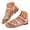 White, variant on Women's Lightweight Flat Beach Sandals Open Toe Lightweight Flip Flops Buckle Ankle Strap Tong Sandal Brown Size 6.5