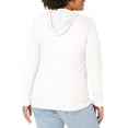 thumbnail image 3 of Hanes Womens Slub Jersey Hoodie, M, White, 3 of 8