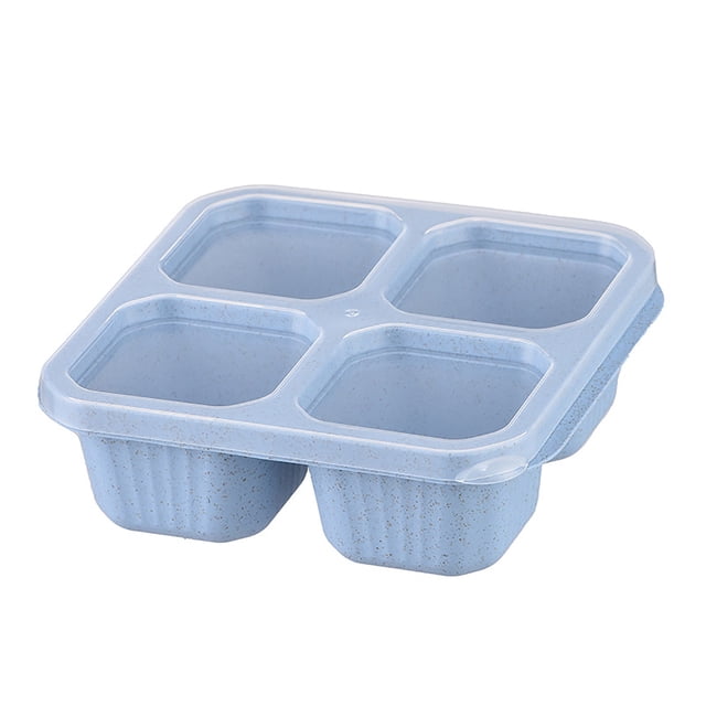 Binwennn 1PC Snack Containers Reusable Bento Snack 4 Compartments Meal Prep Lunch Containers For Kids Adults Divided Food Storage Containers For School Work Travel Lunch Boxes for Kids Stacking Pantry
