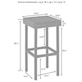 thumbnail image 4 of Pemberly Row Tabouret de Bar de Patio en Osier de 29 Pouces (Ensemble de 2), 4 of 5