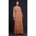 thumbnail image 2 of Bimba Robe Maxi à Manches Longues pour Femmes en Georgette Mousse à Imprimé Floral de Roses et de Renoncules, Taille Élastique - X-Grand, 2 of 5