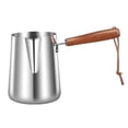 thumbnail image 2 of GUOOL Turkish Coffee Pot with Wooden Handle Coffee Maker for Bar Household Kitchen 600ml, 2 of 9