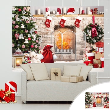 Birdeem Christmas Tree Decorations,Christmas Party Decorations,Christmas Tapestry Christmas Tree Snow Scene Photo Background Hanging Cloth Christmas Event Party Decoration Background Wall Cloth