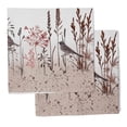 thumbnail image 1 of Vargottam Collection de Luxe Linge de Table Décor Serviette en Coton Tissu Imprimé Serviettes Réutilisables Ensemble de 6, 20 X 20 - Sparrow, 1 of 6