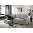 thumbnail image 4 of Canapé-lit moderne Apollo de K-Living pour salon, revêtement en tissu gris avec rangement, 4 of 6