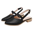thumbnail image 4 of XZNGL Chaussures Plates à Bout Pointu pour Femmes Chaussures Décontractées Tissées Sandales Confortables Unies, 4 of 9