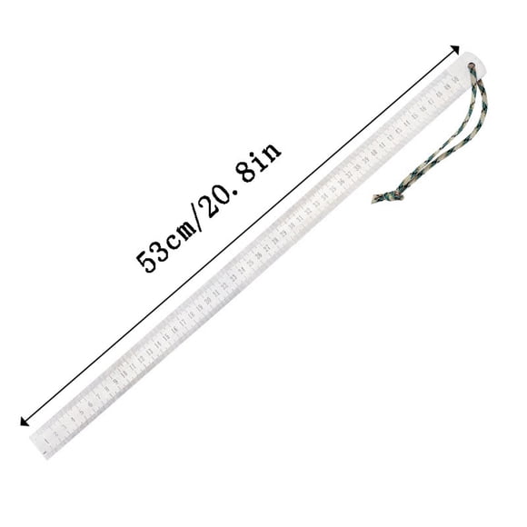 Stainless Steel Ruler 53 cm 20.8 in Heavy Duty Metal Measuring Tool with Dual-Scale Centimeter and Inch Markings