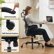 AKDSteel Ergonomic Office Chair, Computer Desk Chair With Flip-Up Armrests And Comfortable Lumbar Support