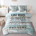 thumbnail image 1 of YST Lake Rules 7-Piece Comforter Set, Rustic Wooden Plank Bedding Set, Full Size, 1 of 5