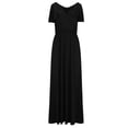 thumbnail image 3 of UPPADA Robe Grande Taille pour Invitées de Mariage pour Femmes à Manches Courtes Robe de Bal de Mariage de Fin d'Année Robe Formelle Robe Longueur au Sol Robe Cocktail de Mariage Robe Portefeuille Formelle Aubaines Précoces Maintenant, 3 of 4