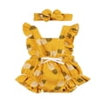 thumbnail image 1 of Nouveau-né Bébé Fille Romper Combinaison avec Bandeau, 1 of 6
