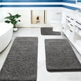 thumbnail image 4 of Dvkptbk area rug set Colors 3-Piece Memorys Foam Bathroom Rug Set Soft Non Slide Bath Mat Absorbent Bath Rug Perfects for Bathroom Laundry Room Mat Bathroom Mat Bathroom Accessories, 4 of 8