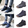 thumbnail image 2 of Hommes Bottines Décontractées Marche Hiver Neige Coton Molleton Doublé Chaussures Chaudes, 2 of 7