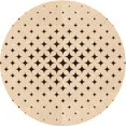 thumbnail image 1 of Ahgly Company Tapis Rond Lavable en Machine Intérieur Transitionnel Pérun Brun, 5 Pieds Rond, 1 of 7