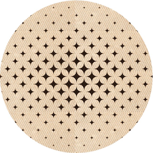 Ahgly Company Tapis Rond Lavable en Machine Intérieur Transitionnel Pérun Brun, 5 Pieds Rond